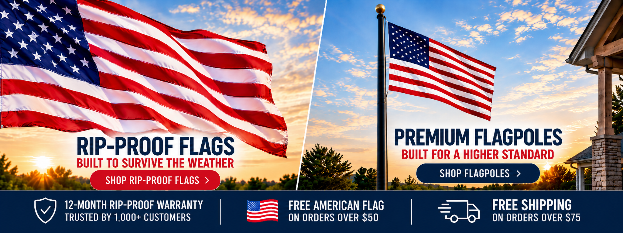 Freedom Flag Co. Rip-Proof Flags and Premium Flagpoles