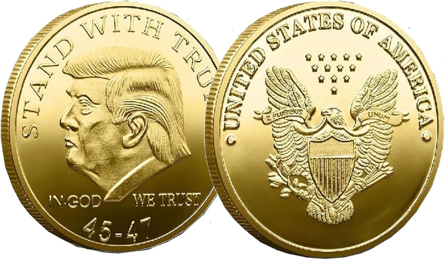 Donald Trump Gold Coin Collectible - Limited Edition Commemorative Coin for Trump Supporters