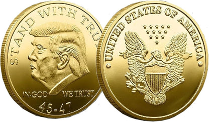 Donald Trump Gold Coin Collectible - Limited Edition Commemorative Coin for Trump Supporters