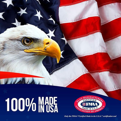 Made in USA – Premium Quality American Flag Embroidered
