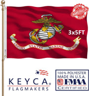 Marines Flag – 3x5 Ft Polyester All-Weather Flag – Made in USA