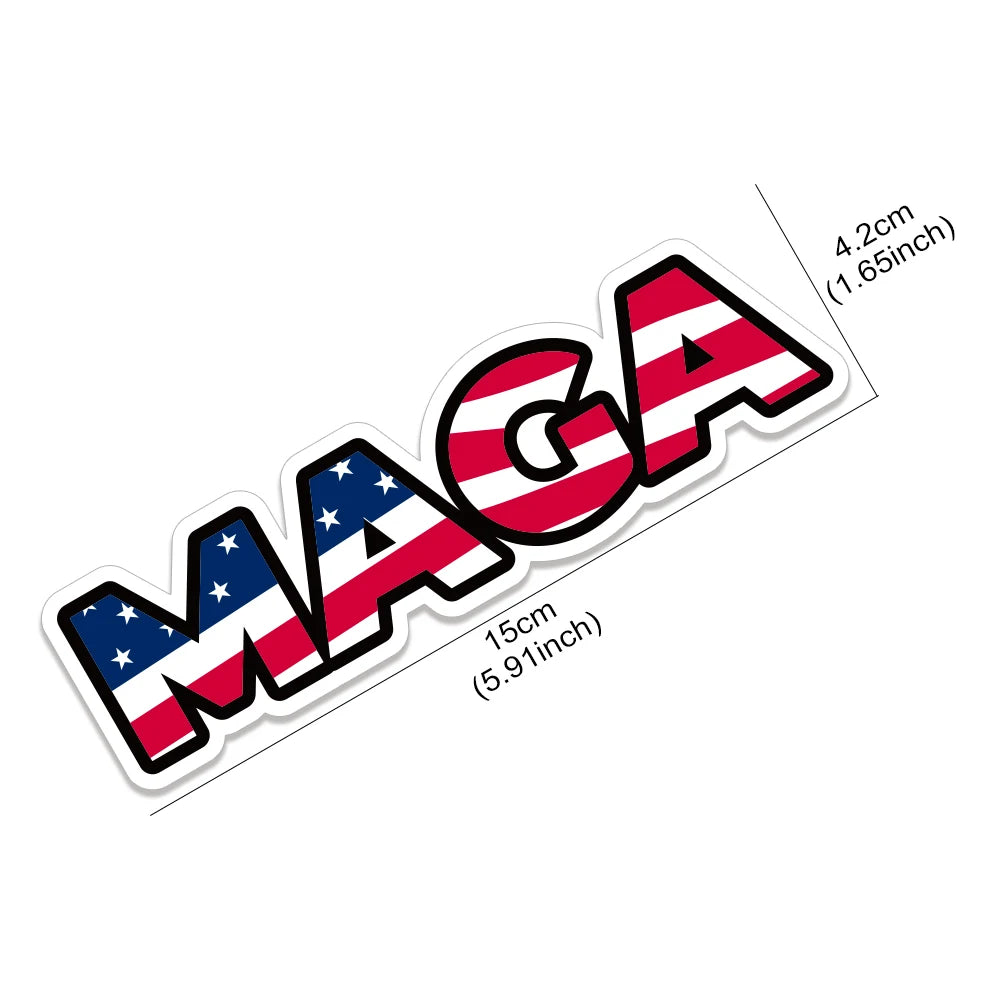 MAGA USA Flag Trump Make America Great Again Car Sticker