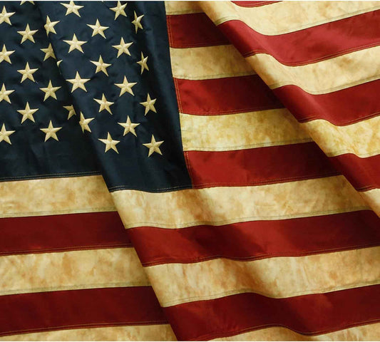Vintage Style Tea Stained American Flag 3x5 Foot