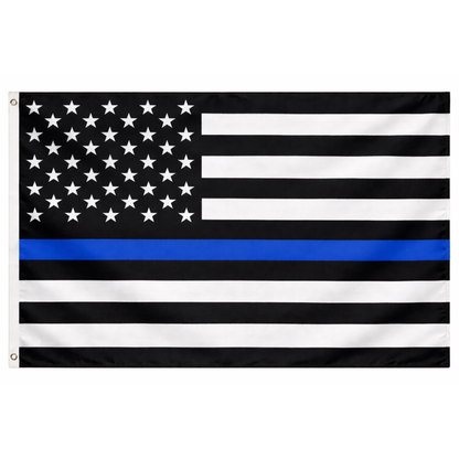 American flag with a blue stripe on a white background
