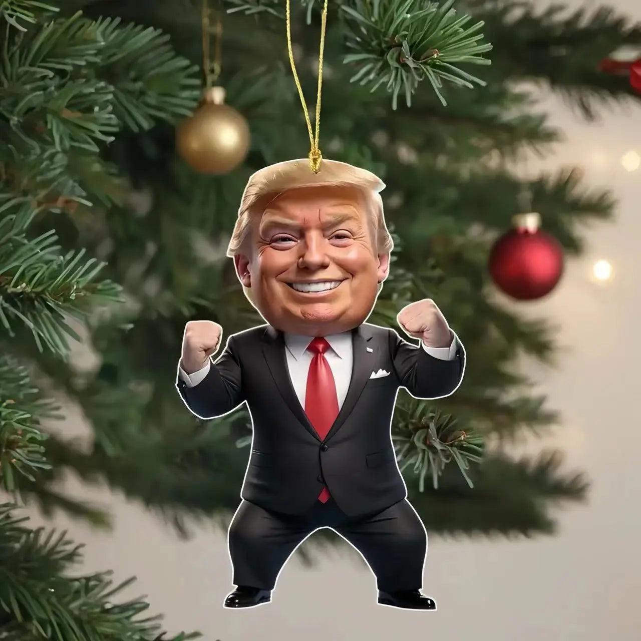 Trump-Inspired Acrylic Hanging Ornament – Funny & Unique Décor