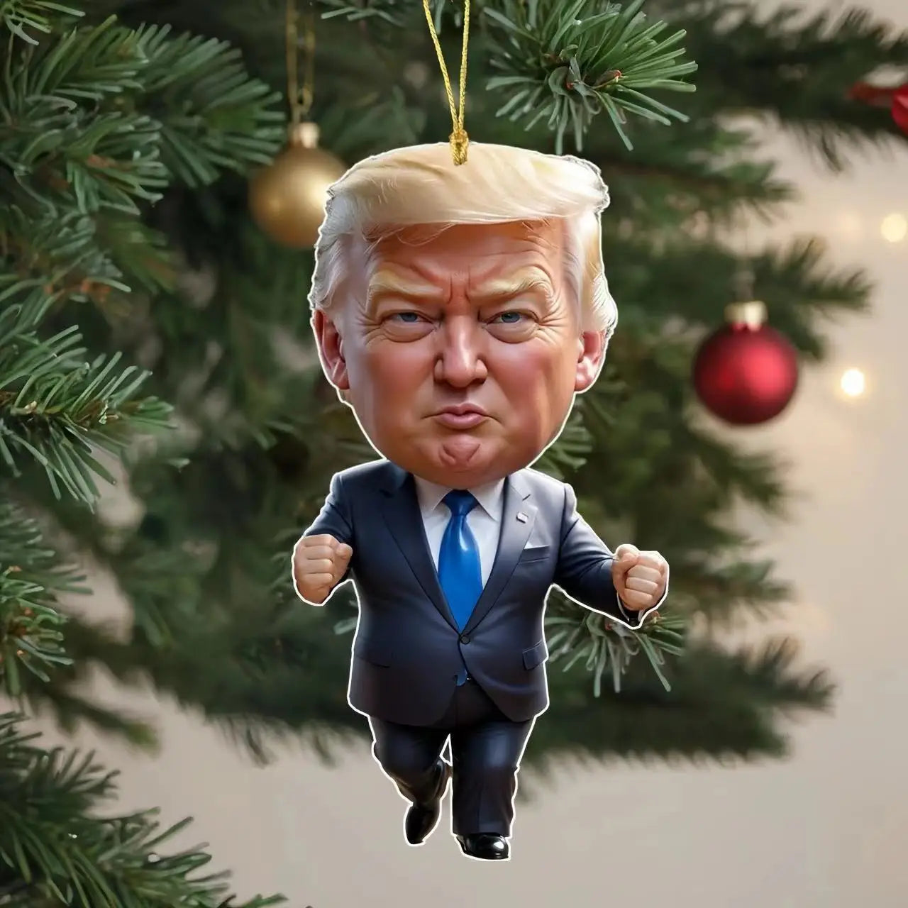 Trump-Inspired Acrylic Hanging Ornament – Funny & Unique Décor