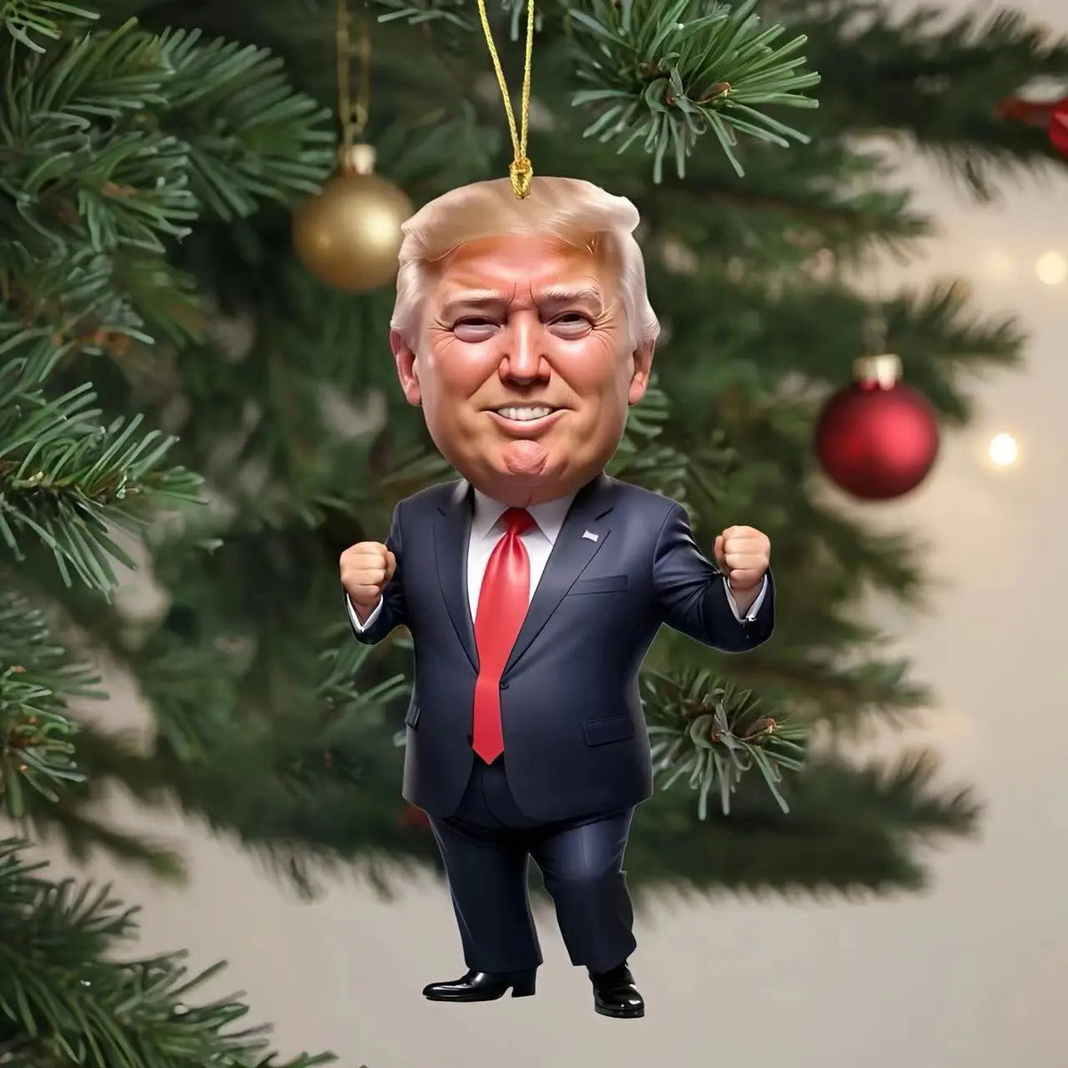 Trump-Inspired Acrylic Hanging Ornament – Funny & Unique Décor