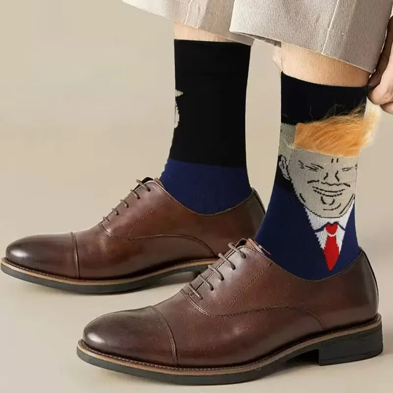 Trump Socks with Comb able Hair – A Hilarious and Unique Accessory