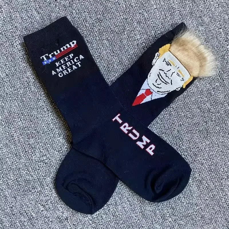 Trump Socks with Comb able Hair – A Hilarious and Unique Accessory