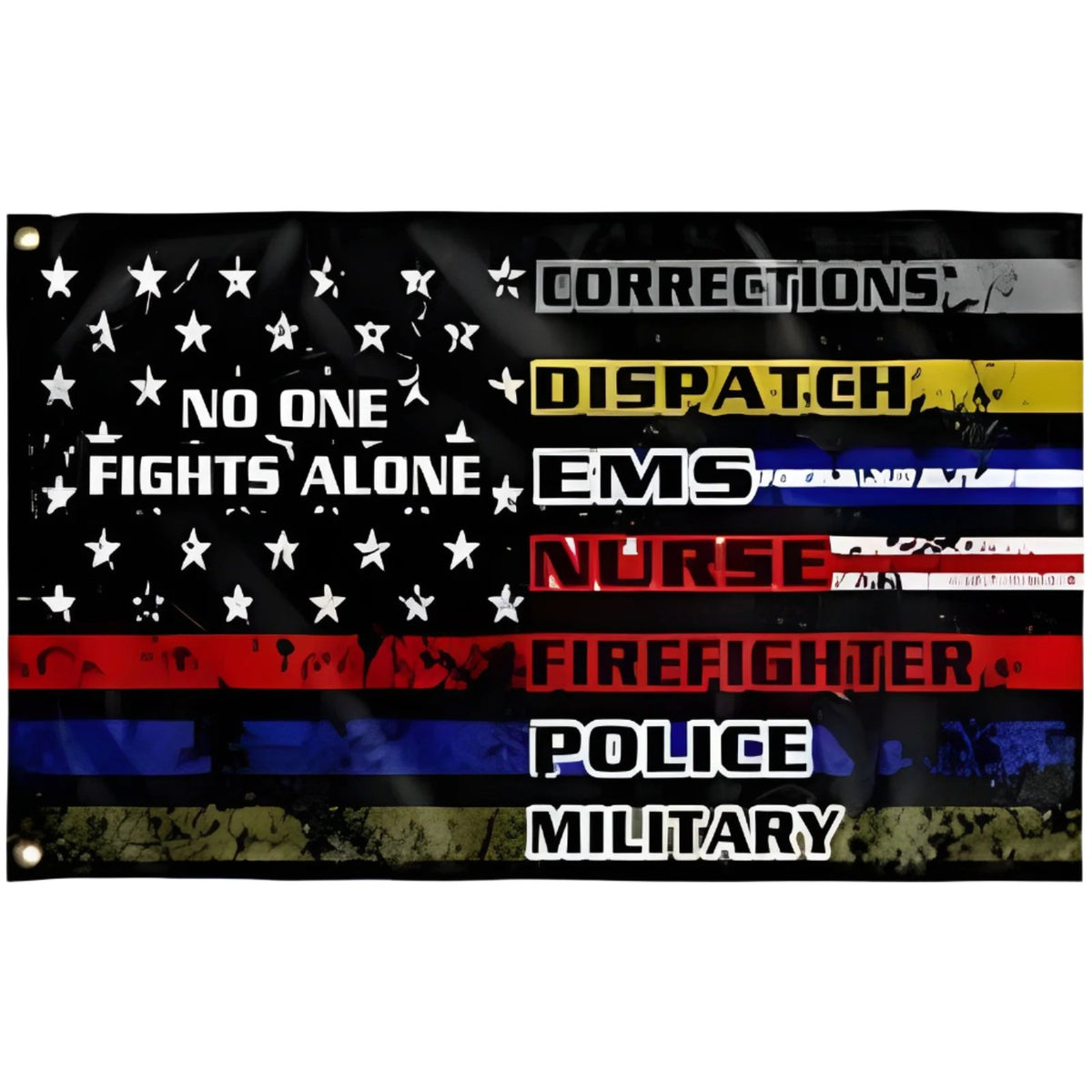 No One Fights Alone Flag (All Lines)