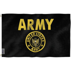 U.S. Army Flag – 3x5 ft (Premium Polyester) Black and golden