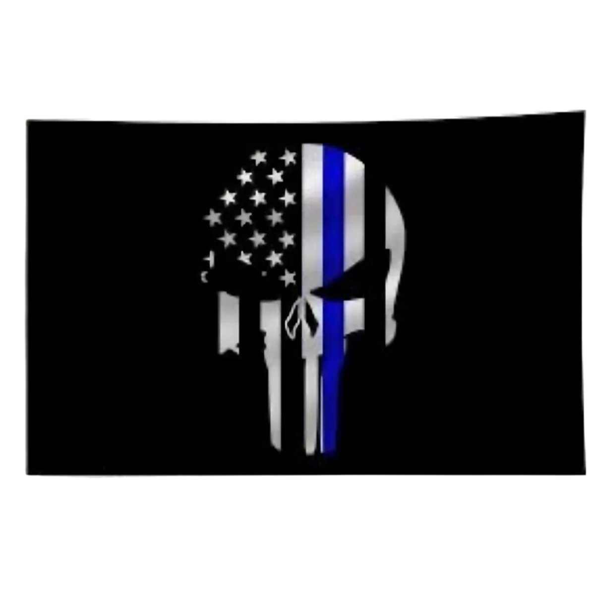 Blue Line Punisher Flag – 3x5 ft (Premium Polyester)