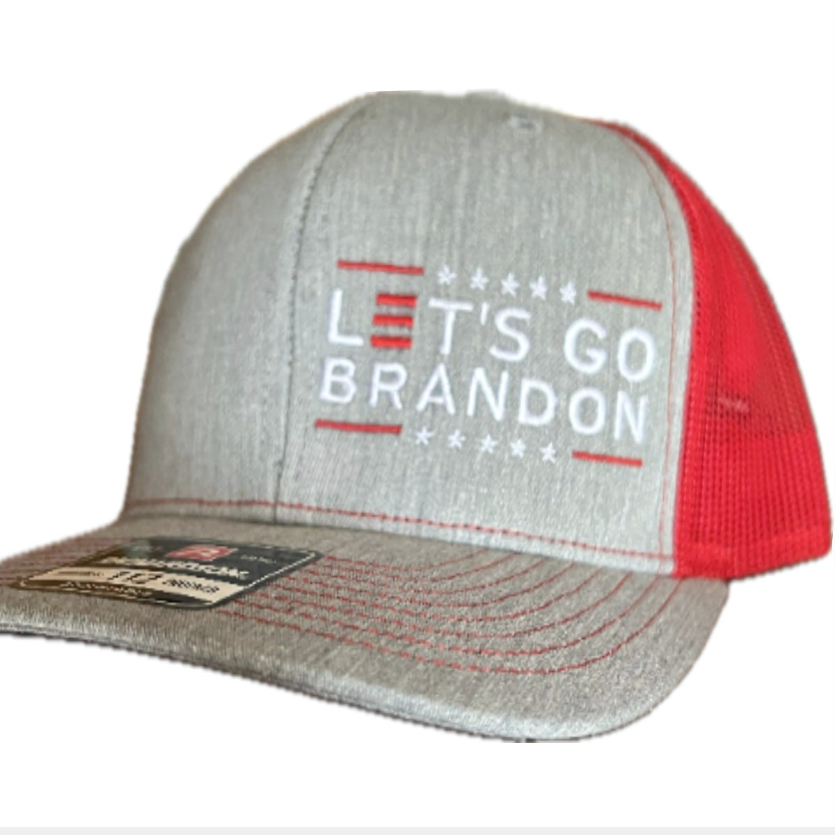 Let's Go Brandon" Cap – Richardson 112 - Grey and red