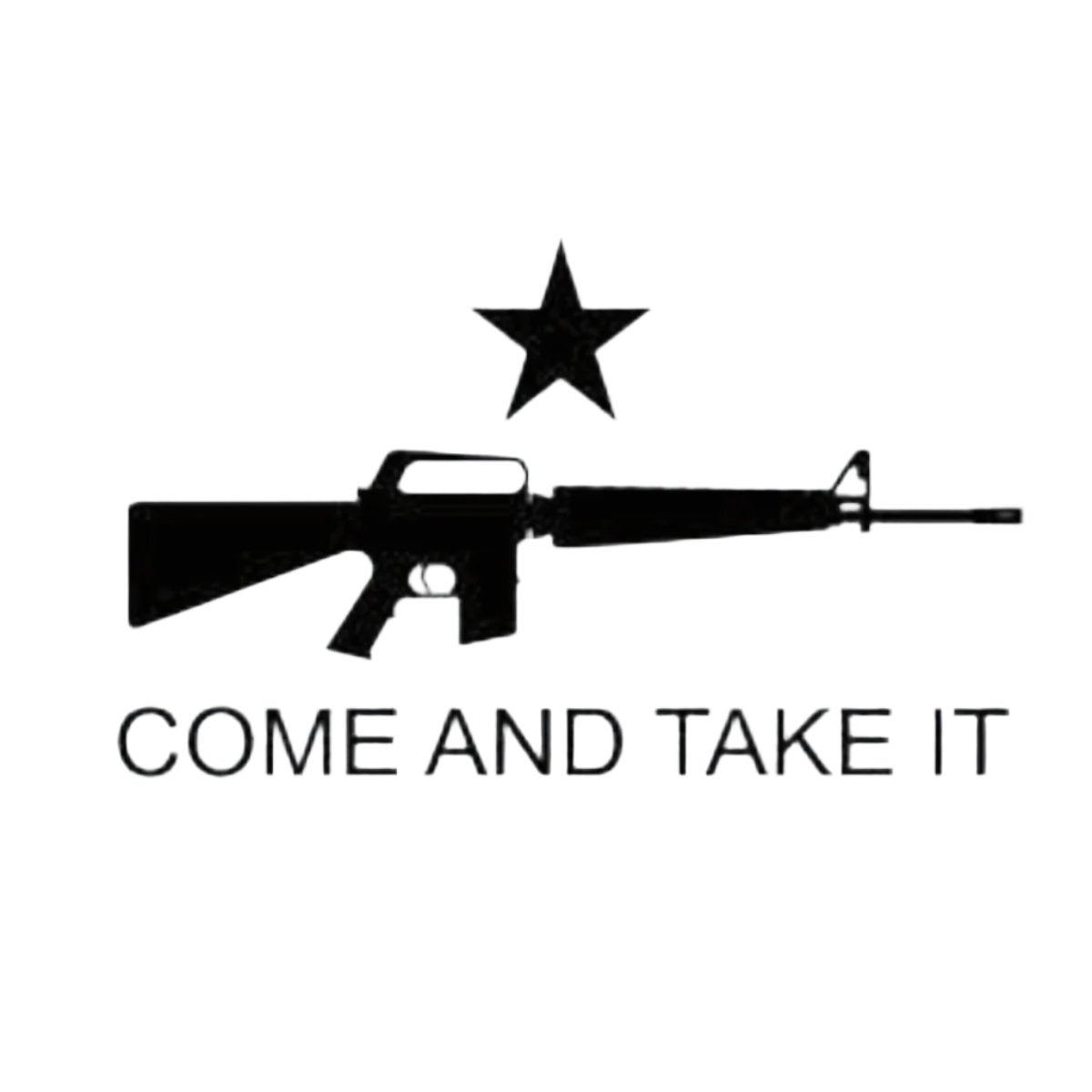 Come and Take It Rifle Flag (Black AR Design) – 3x5 ft (Premium Polyester)