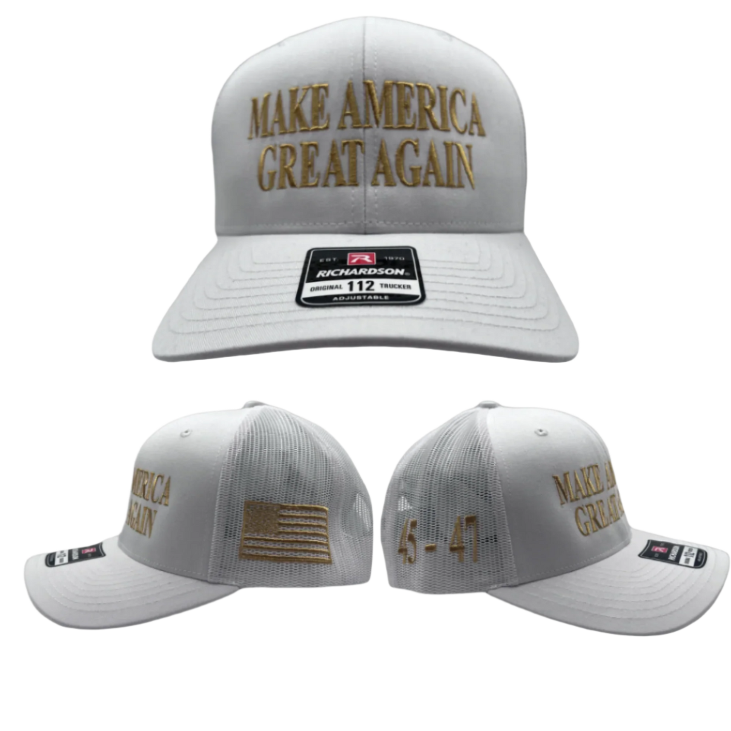 Richardson 112 white/Gold MAGA Cap