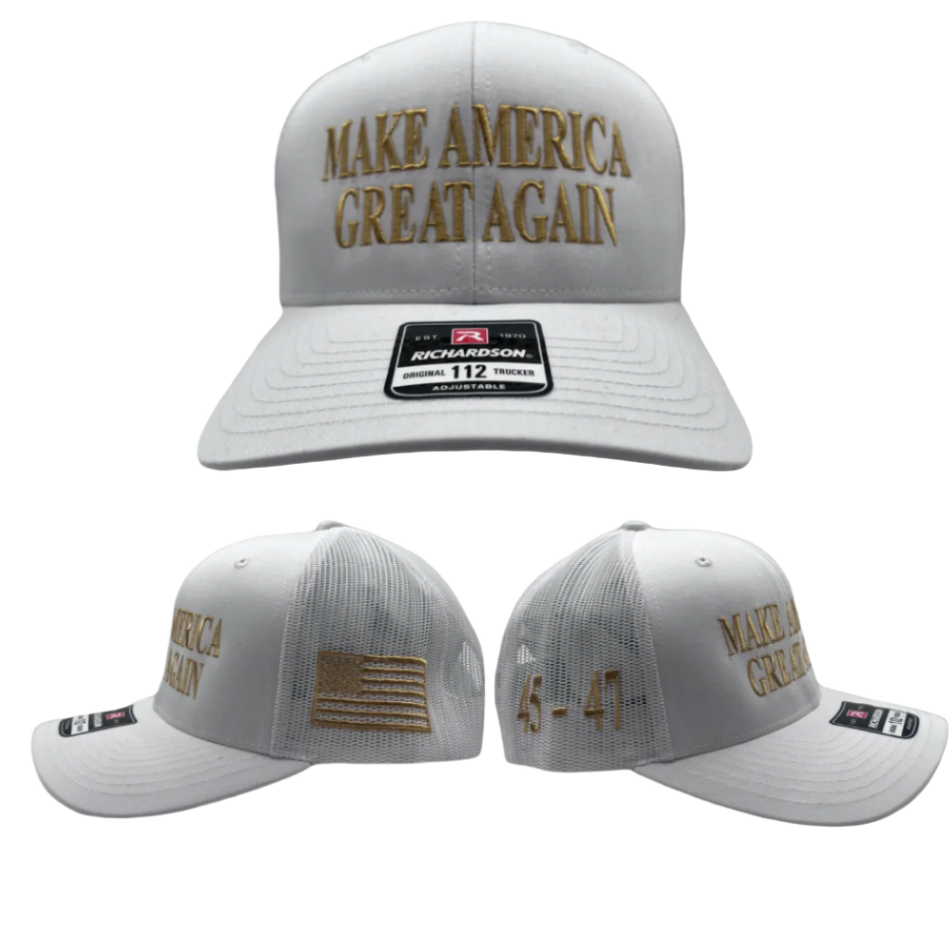 Richardson 112 white/Gold MAGA Cap