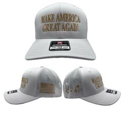 White/Gold MAGA Cap