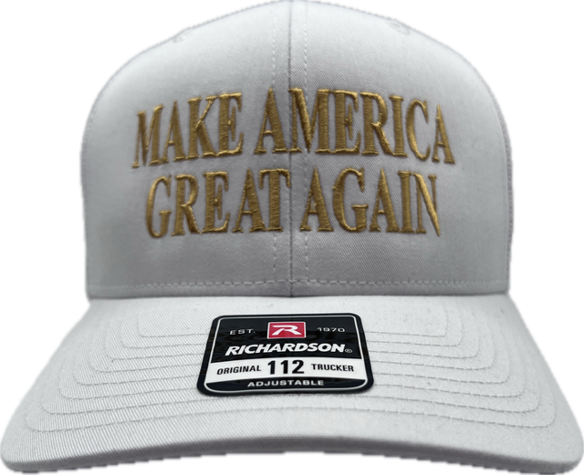 White/Gold MAGA Cap