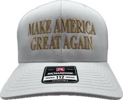 White/Gold MAGA Cap