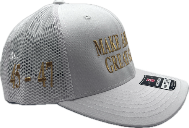 White/Gold MAGA Cap