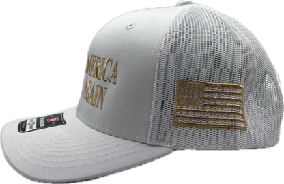 Richardson 112 white/Gold MAGA Cap