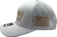 White/Gold MAGA Cap