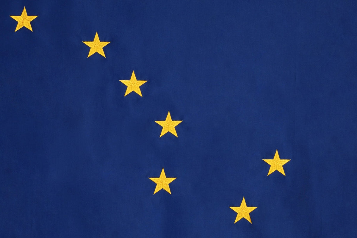 Flag of the European Union with yellow stars on a blue background