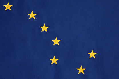 Flag of the European Union with yellow stars on a blue background