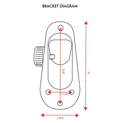 Aluminum flagpole bracket mounting detail