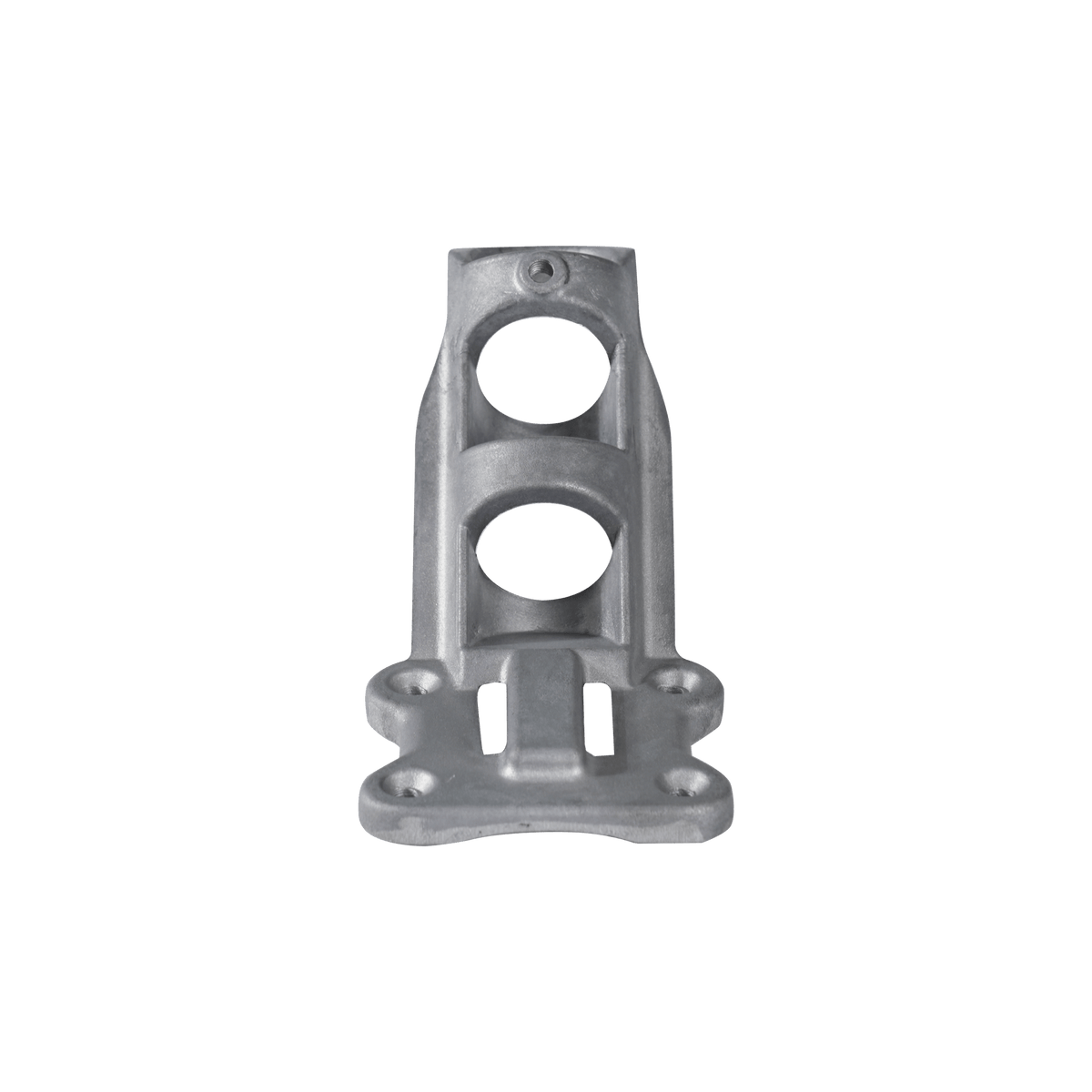 Aluminum flagpole bracket with band clamp and 45-degree mount