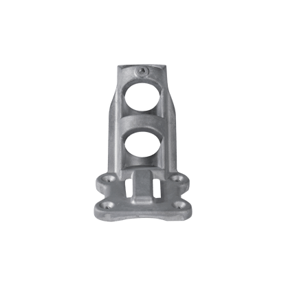 Aluminum flagpole bracket with band clamp and 45-degree mount
