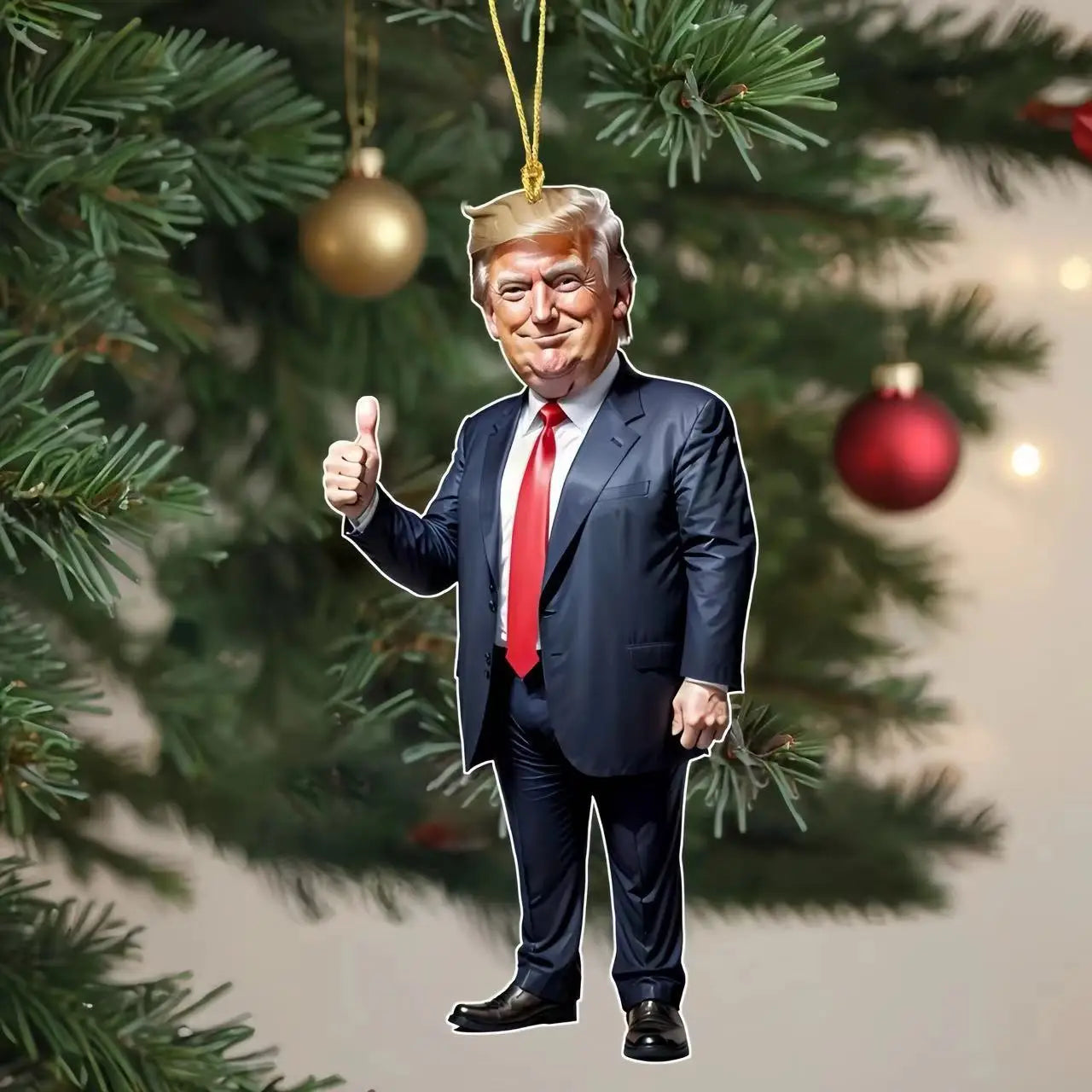 Trump-Inspired Acrylic Hanging Ornament – Funny & Unique Décor