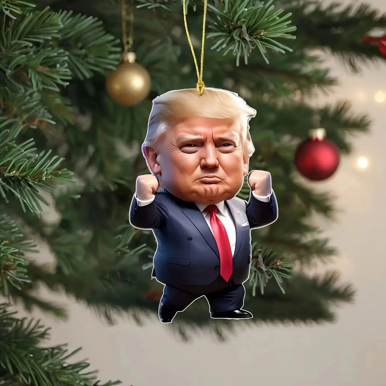 Trump-Inspired Acrylic Hanging Ornament – Funny & Unique Décor