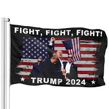 Trump FIGHT, FIGHT, FIGHT, US Flag 3X5 ft | Freedom Flags