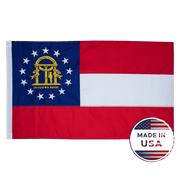 Georgia State Flag Made in USA – Embroidered Outdoor Flag