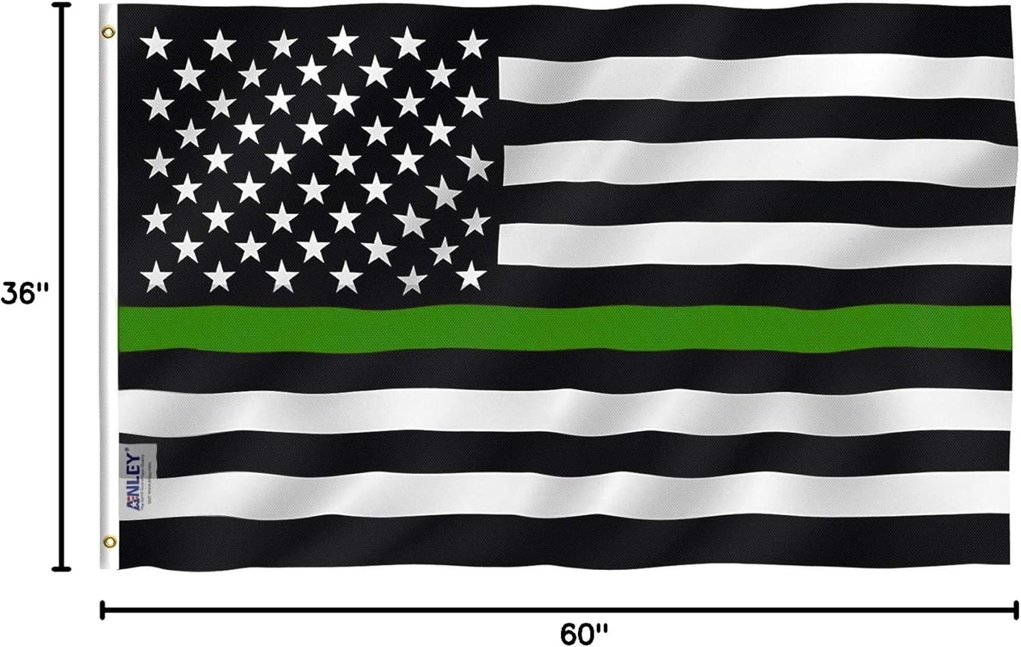 Thin Green Line Flag – 3x5 Ft Polyester All-Weather Outdoor Flag