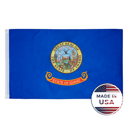 Idaho state flag made in USA with embroidered outdoor construction