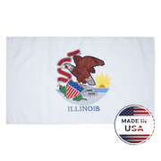 Illinois State Flag – Made in USA Embroidered Outdoor Flag