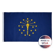 Indiana State Flag – Made in USA Embroidered Outdoor Flag