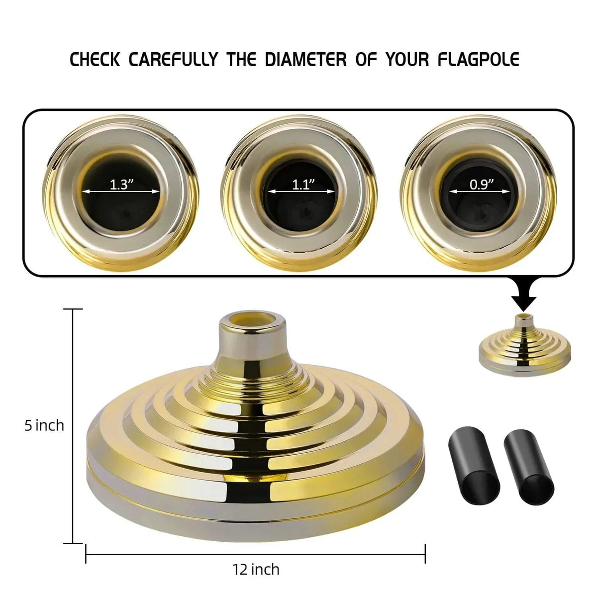 Indoor flagpole base floor stand detail
