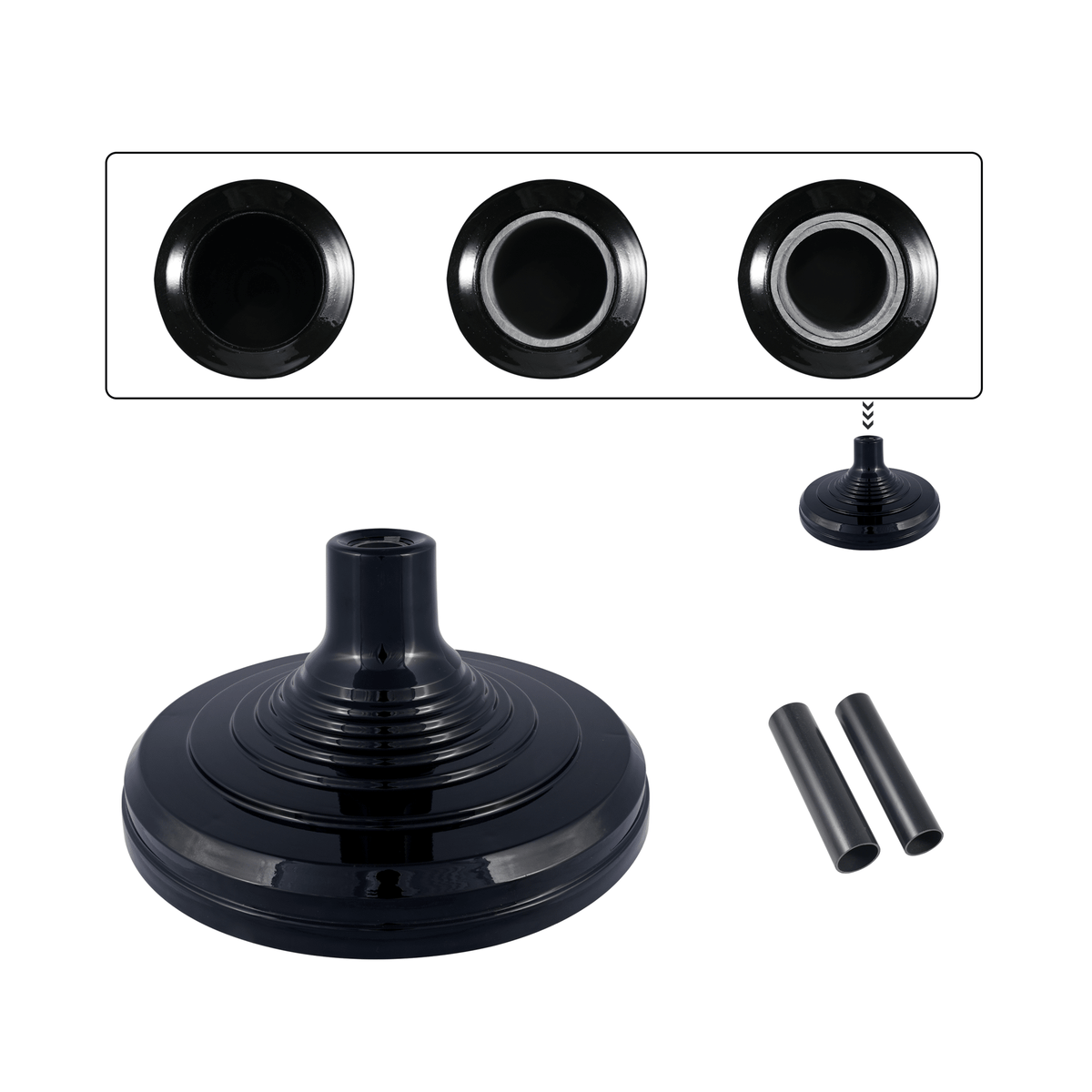 Indoor flagpole base accessory detail