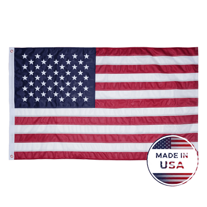 Knitted polyester American flag made in USA