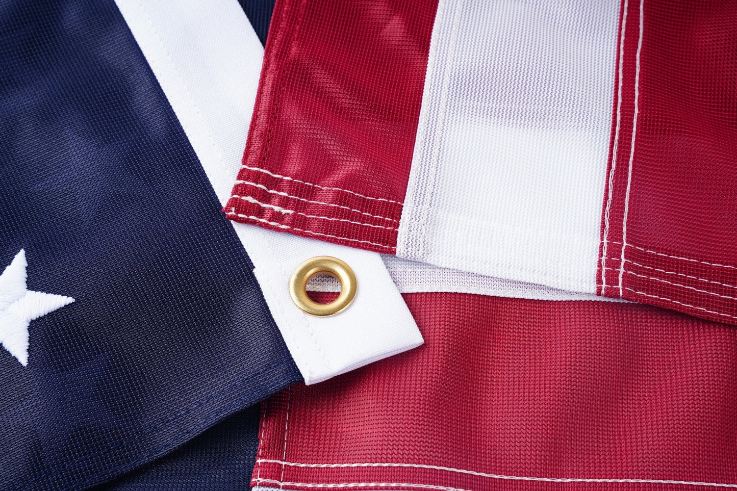 Knitted polyester American flag fabric detail