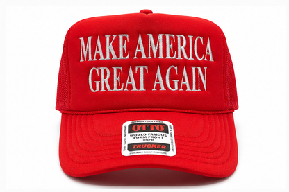 MAGA Trucker Hat – Make America Great Again 45-47 Red Mesh Cap