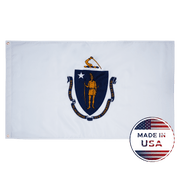 Massachusetts State Flag – Made in USA Embroidered Outdoor Flag