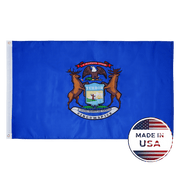 Michigan State Flag Made in USA – Embroidered Outdoor Flag