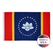 Mississippi State Flag – Made in USA Embroidered Outdoor Flag