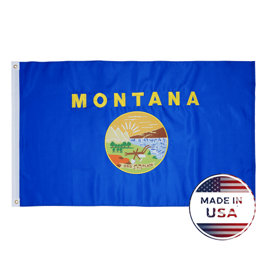 Montana state flag made in USA with embroidered outdoor construction
