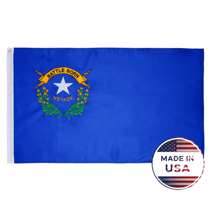 Nevada state flag made in USA with embroidered outdoor construction
