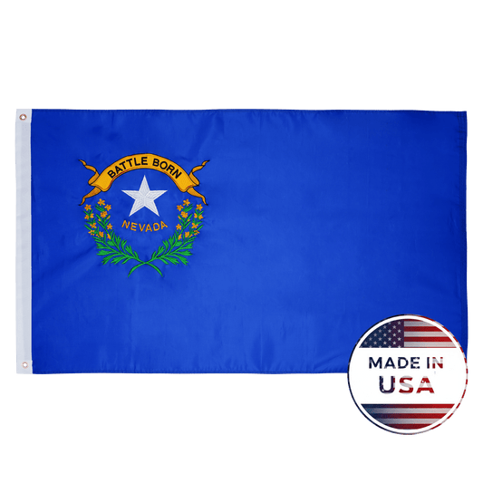 Nevada state flag made in USA with embroidered outdoor construction